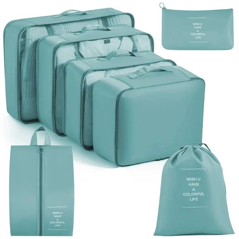 Conjunto de viaje, bolsas de almacenamiento, cubos de embalaje, dormitorios para estudiantes, bolsas de clasificación de ropa, artículos de tocador digitales, bolsa organizadora de zapatos