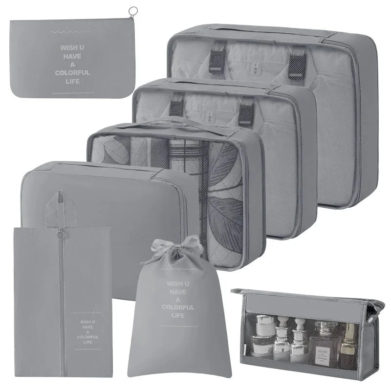 Conjunto de viaje, bolsas de almacenamiento, cubos de embalaje, dormitorios para estudiantes, bolsas de clasificación de ropa, artículos de tocador digitales, bolsa organizadora de zapatos