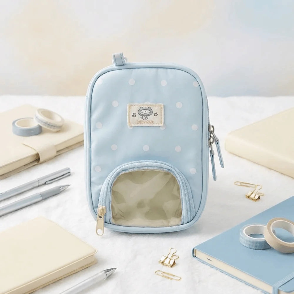 Porta Pasaportes Estilo Coreano con Diseño de Fresa