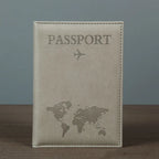Funda de pasaporte de cuero PU para hombres y mujeres.