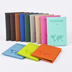 Funda de pasaporte de cuero PU para hombres y mujeres.