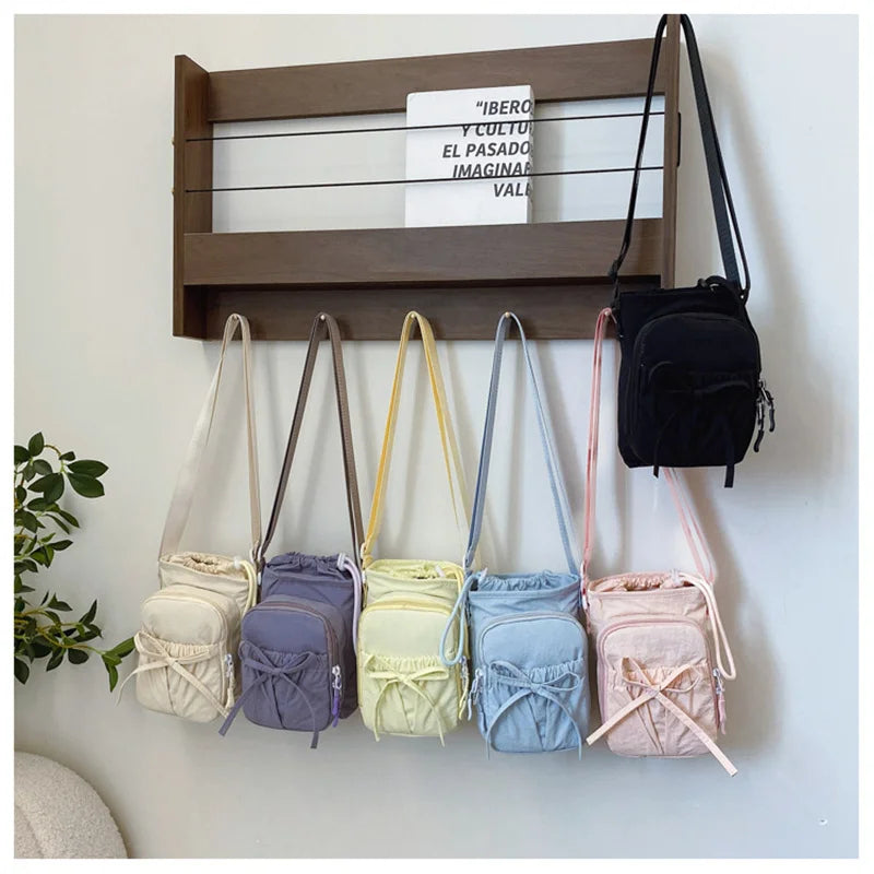 Nueva Bolsa Ligera para Teléfono Móvil, para Mujer, Deportiva, para Ciclismo, con Porta Botella de Agua, para Viajes, Diseño con Nudos