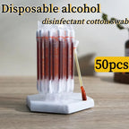 50 Hisopos de Algodón con Alcohol y Yodo para Desinfectar Heridas