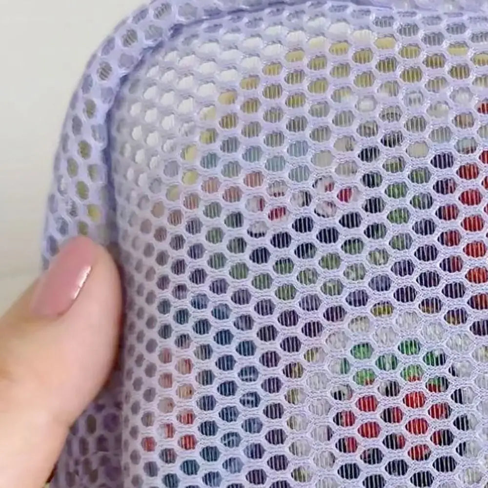 Bolsa de Maquillaje de Malla | Colores Vibrantes | Gran Capacidad | Estuche de Tocador