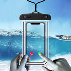 Funda Impermeable Transparente para Teléfono Móvil, con Correa para el Cuello, Táctil, para Playa, Natación y Actividades al Aire Libre