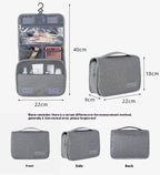 Neceser plegable, organizador, almacenamiento colgante, estuche de maquillaje para baño, bolsa de cosméticos, viaje para viajes de negocios