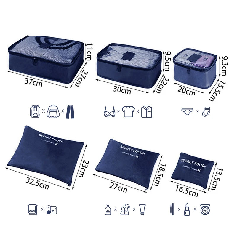 Bolsa de almacenamiento de viaje, Maleta de gran capacidad, almacenamiento de equipaje.
