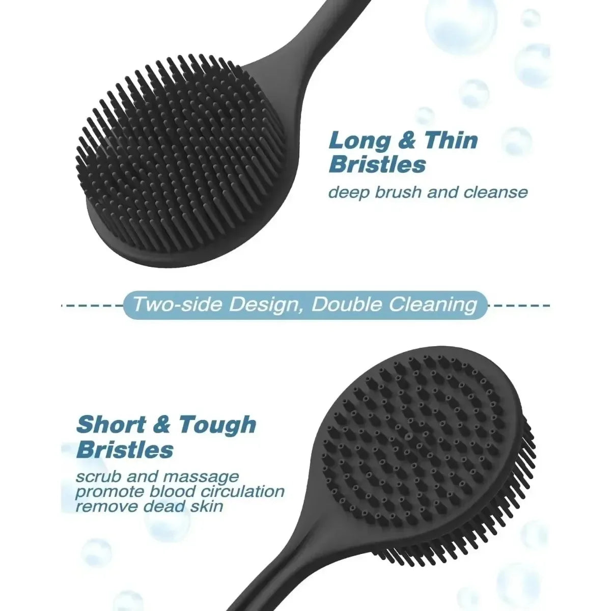 Juego de 4 Cepillos Exfoliantes de Silicona para el Cuerpo
