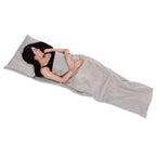 Viajes al aire libre Camping senderismo poliéster Pongee saco de dormir saludable forro con funda de almohada viaje de negocios ligero Hotel