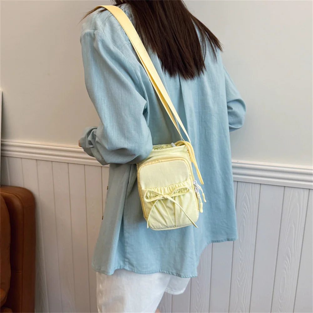 Nueva Bolsa Ligera para Teléfono Móvil, para Mujer, Deportiva, para Ciclismo, con Porta Botella de Agua, para Viajes, Diseño con Nudos