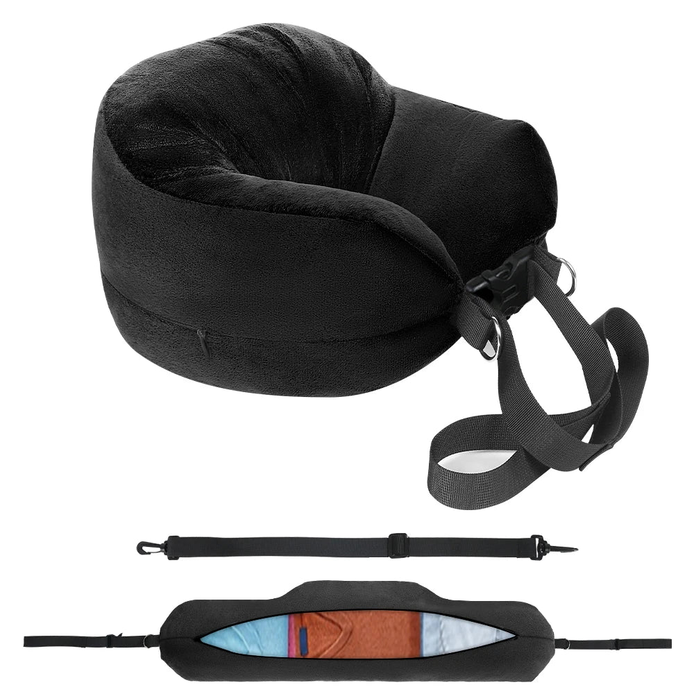 Almohada de Viaje para Cuello con Compartimento para Ropa