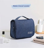 Neceser plegable, organizador, almacenamiento colgante, estuche de maquillaje para baño, bolsa de cosméticos, viaje para viajes de negocios