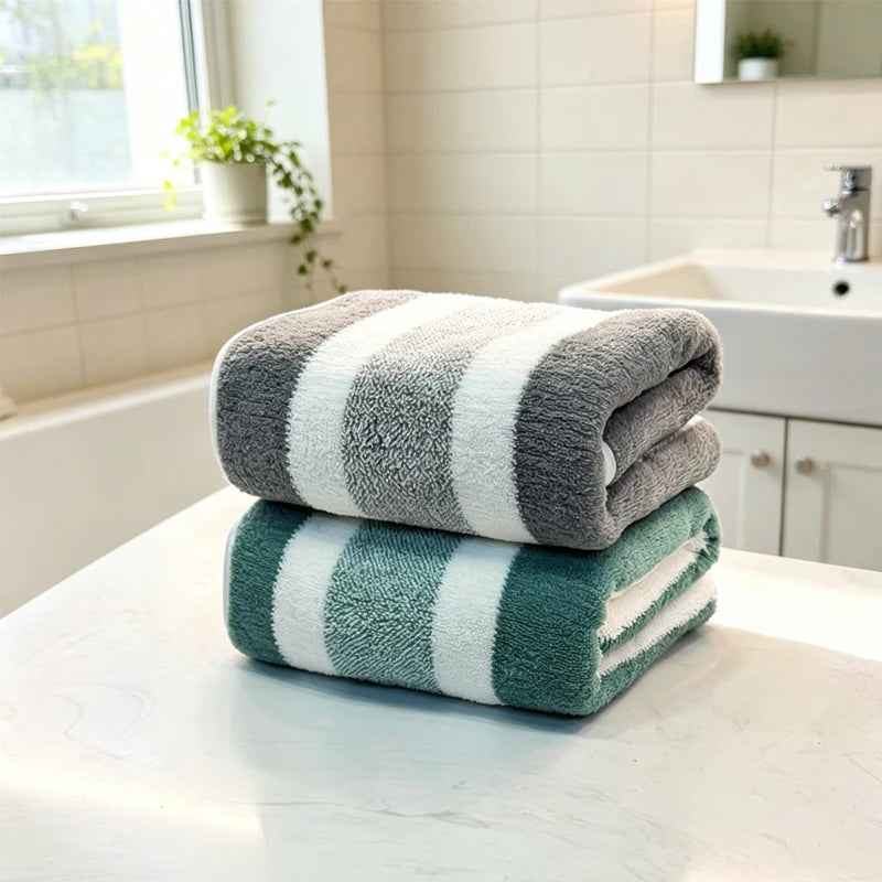 Paquete de 2 toallas con gran absorción de agua, secado rápido