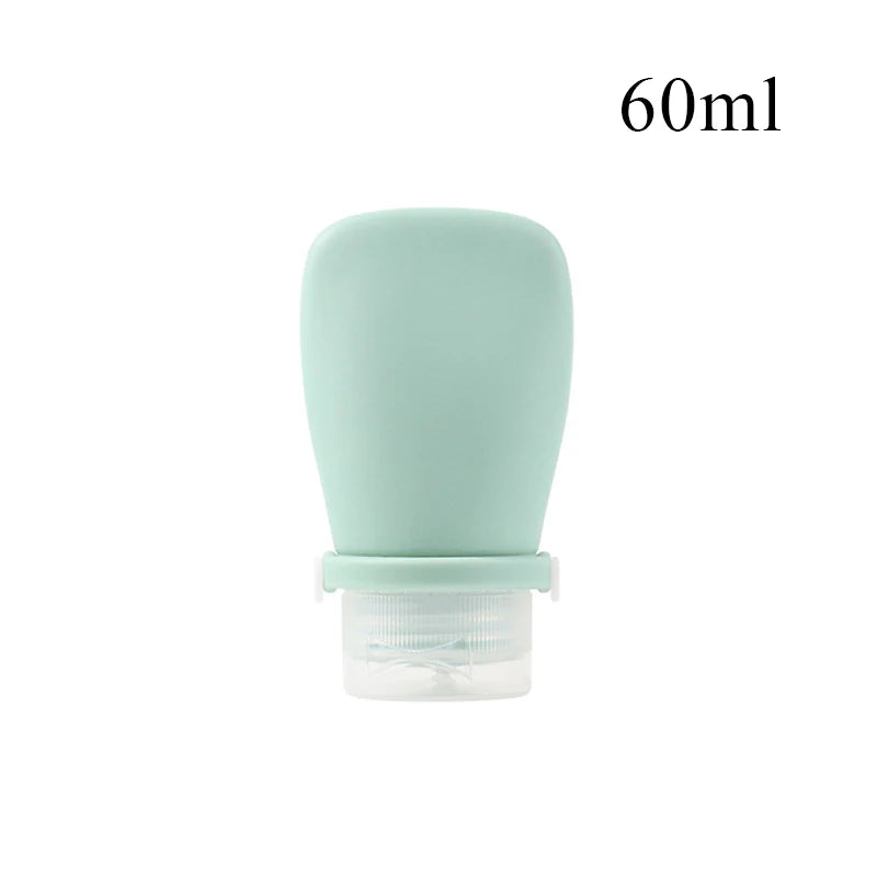 Botella de viaje de silicona portátil, almacenamiento de cosméticos