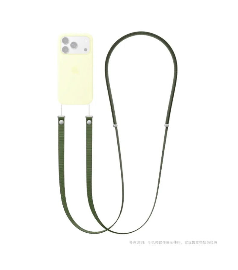 Correa Magnética Tejida Oficial de Alta Gama para iPhone 17 16 15 Pro Max 17 Air, Correa Cruzada Antipérdida para Teléfono Apple