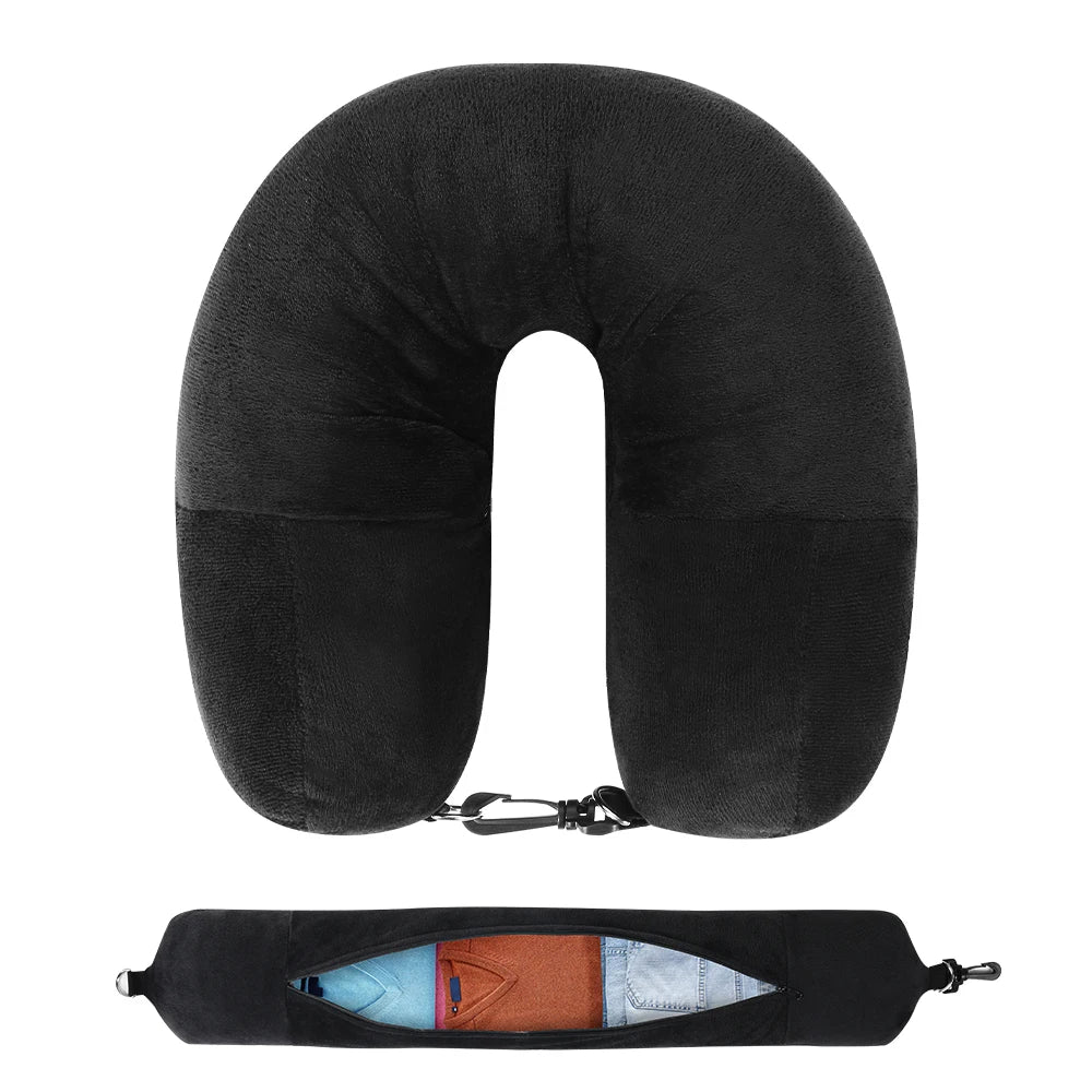 Almohada de Viaje para Cuello con Compartimento para Ropa