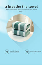 Paquete de 2 toallas con gran absorción de agua, secado rápido