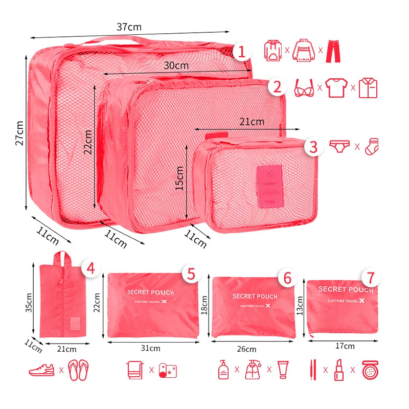 Bolsa de almacenamiento de viaje, Maleta de gran capacidad, almacenamiento de equipaje.