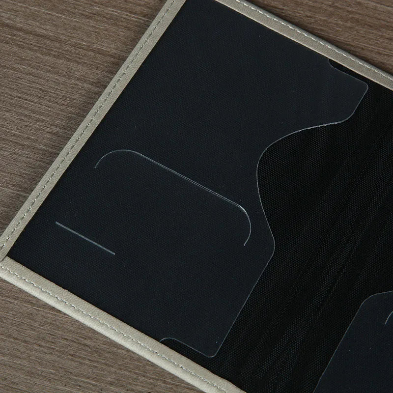 Funda de pasaporte de cuero PU para hombres y mujeres.