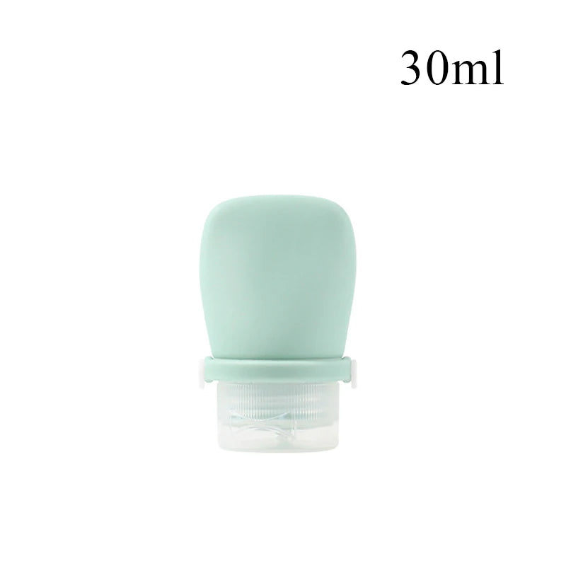 Botella de viaje de silicona portátil, almacenamiento de cosméticos