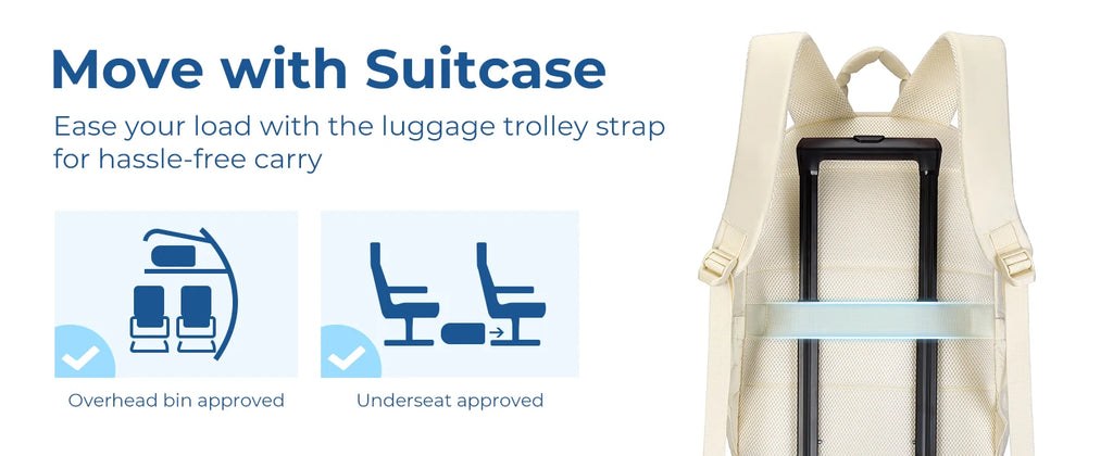 BAGSMART-mochilas informales para ordenador portátil para mujer