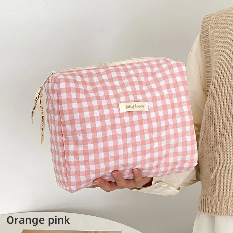 Bolsas de cosméticos de gran capacidad para mujer.