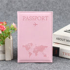 Funda de pasaporte de cuero PU para hombres y mujeres.