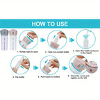 Dispensador de Viaje 4 en 1 | Botella Recargable para Shampoo, Gel, Loción y Acondicionador