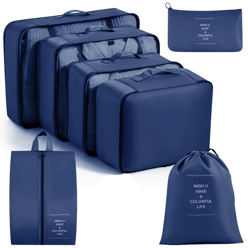 Conjunto de viaje, bolsas de almacenamiento, cubos de embalaje, dormitorios para estudiantes, bolsas de clasificación de ropa, artículos de tocador digitales, bolsa organizadora de zapatos