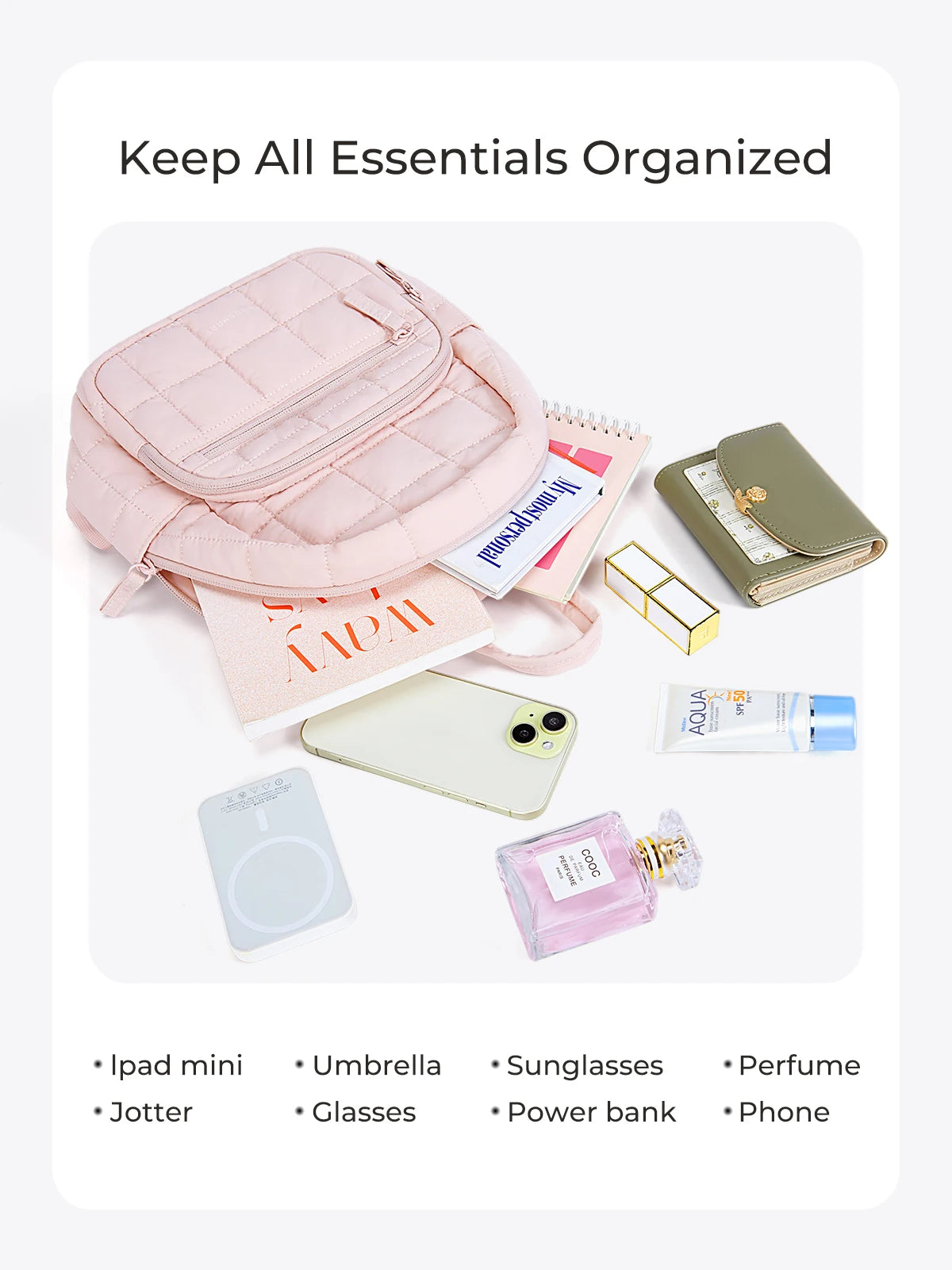 BAGSMART-mochilas informales para ordenador portátil para mujer