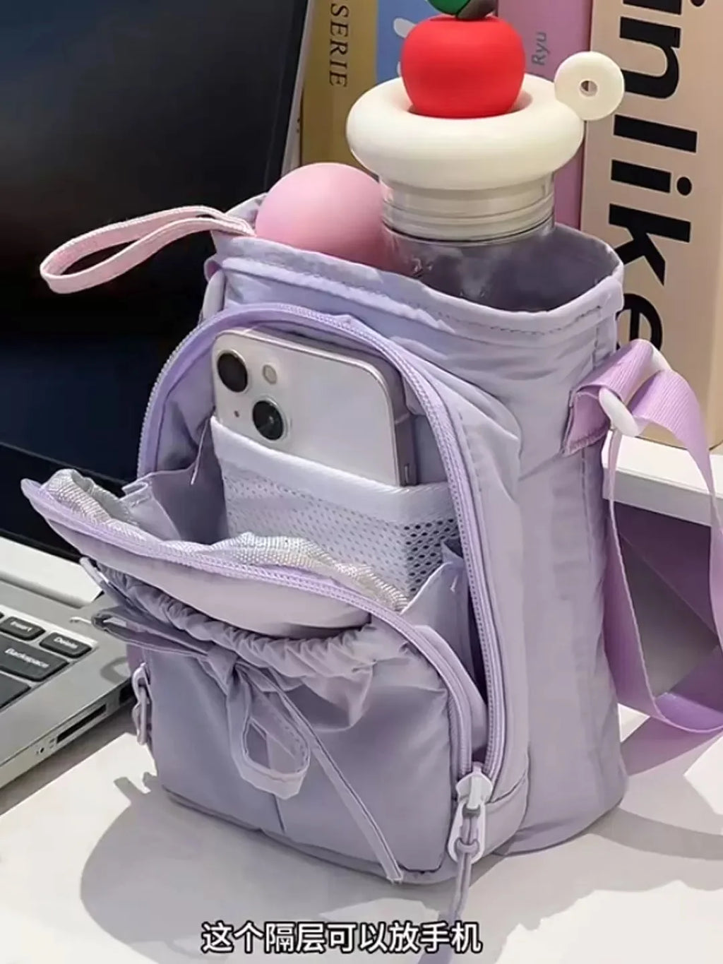 Nueva Bolsa Ligera para Teléfono Móvil, para Mujer, Deportiva, para Ciclismo, con Porta Botella de Agua, para Viajes, Diseño con Nudos