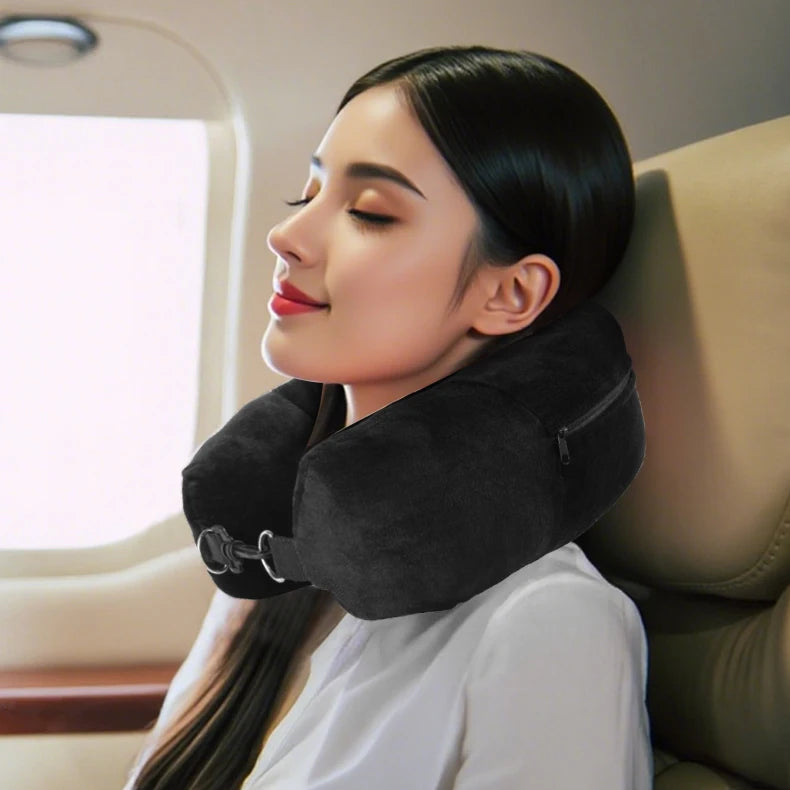 Almohada de Viaje para Cuello con Compartimento para Ropa
