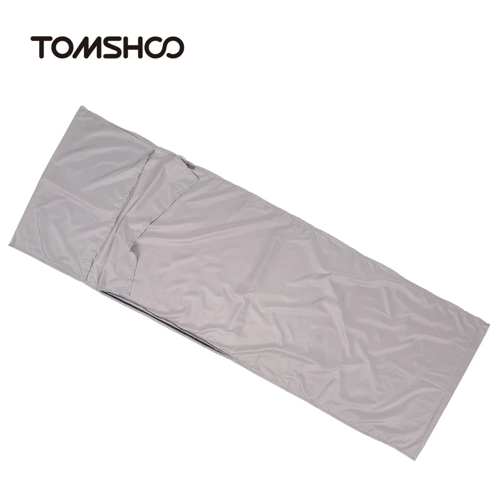 Viajes al aire libre Camping senderismo poliéster Pongee saco de dormir saludable forro con funda de almohada viaje de negocios ligero Hotel