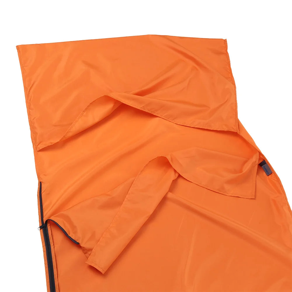Viajes al aire libre Camping senderismo poliéster Pongee saco de dormir saludable forro con funda de almohada viaje de negocios ligero Hotel