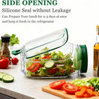 Contenedor para Ensaladas con Compartimento para Aderezo