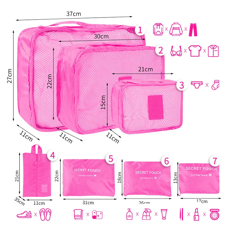 Bolsa de almacenamiento de viaje, Maleta de gran capacidad, almacenamiento de equipaje.