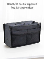Bolsa de Maquillaje Multifuncional de Gran Capacidad | Doble Cremallera y Múltiples Bolsillos