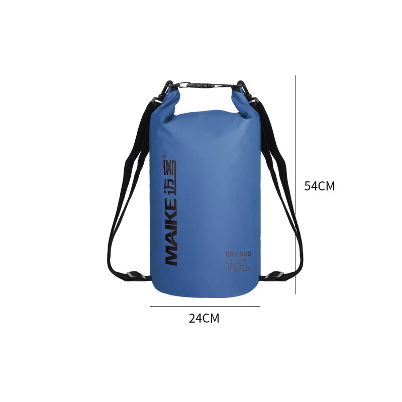 Mochila Seca Impermeable PVC | Kayak, Rafting y Natación | 5L, 10L y 15L