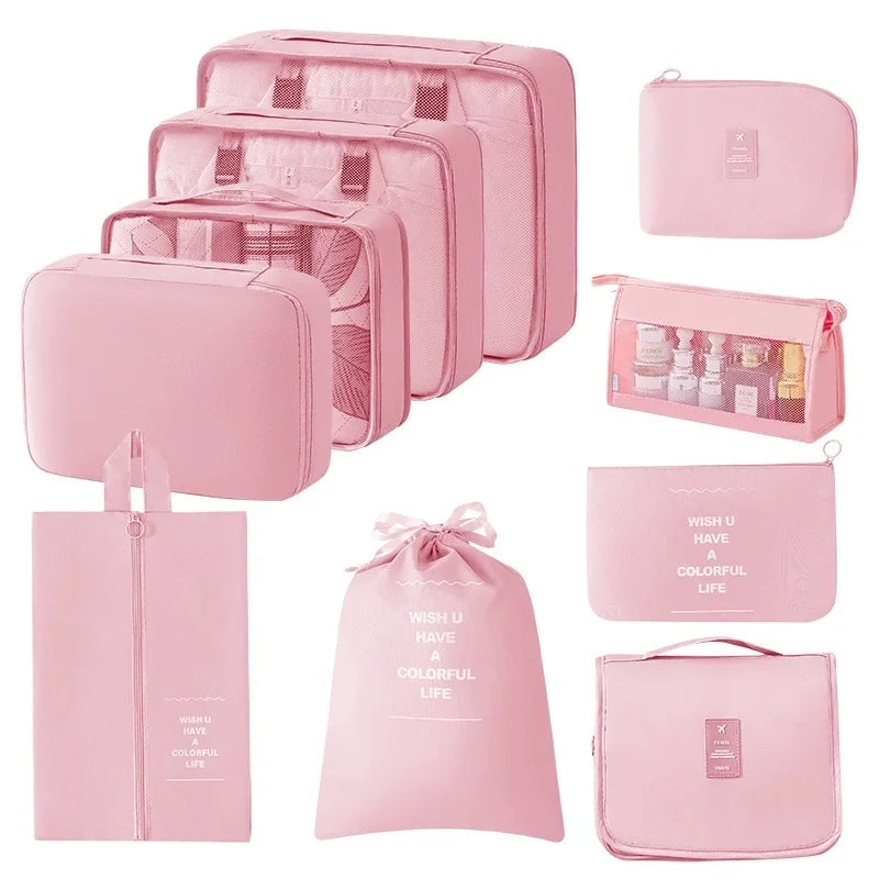 Conjunto de viaje, bolsas de almacenamiento, cubos de embalaje, dormitorios para estudiantes, bolsas de clasificación de ropa, artículos de tocador digitales, bolsa organizadora de zapatos