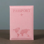 Funda de pasaporte de cuero PU para hombres y mujeres.