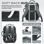 Mochila de Viaje 40x30x20 cm | Equipaje de Mano Bajo Asiento | Nailon | Laptop y Exteriores