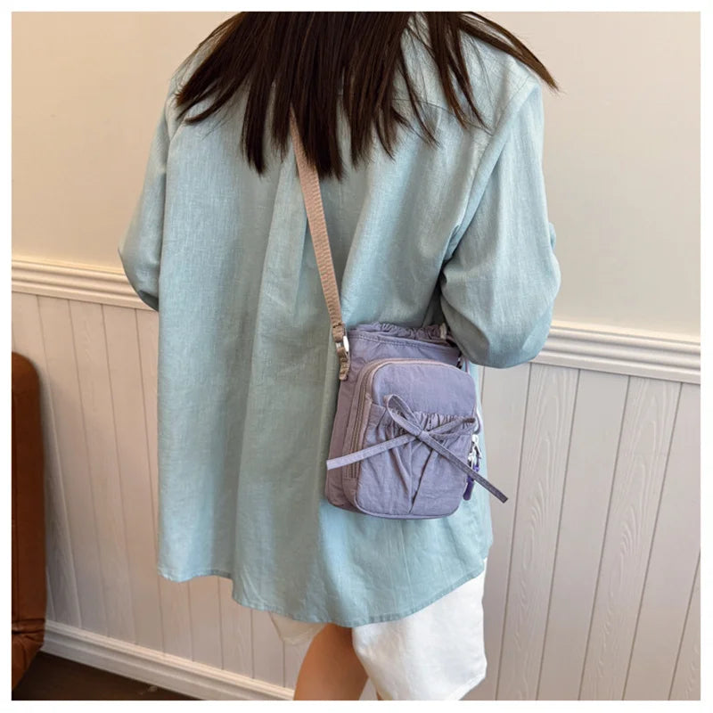 Nueva Bolsa Ligera para Teléfono Móvil, para Mujer, Deportiva, para Ciclismo, con Porta Botella de Agua, para Viajes, Diseño con Nudos