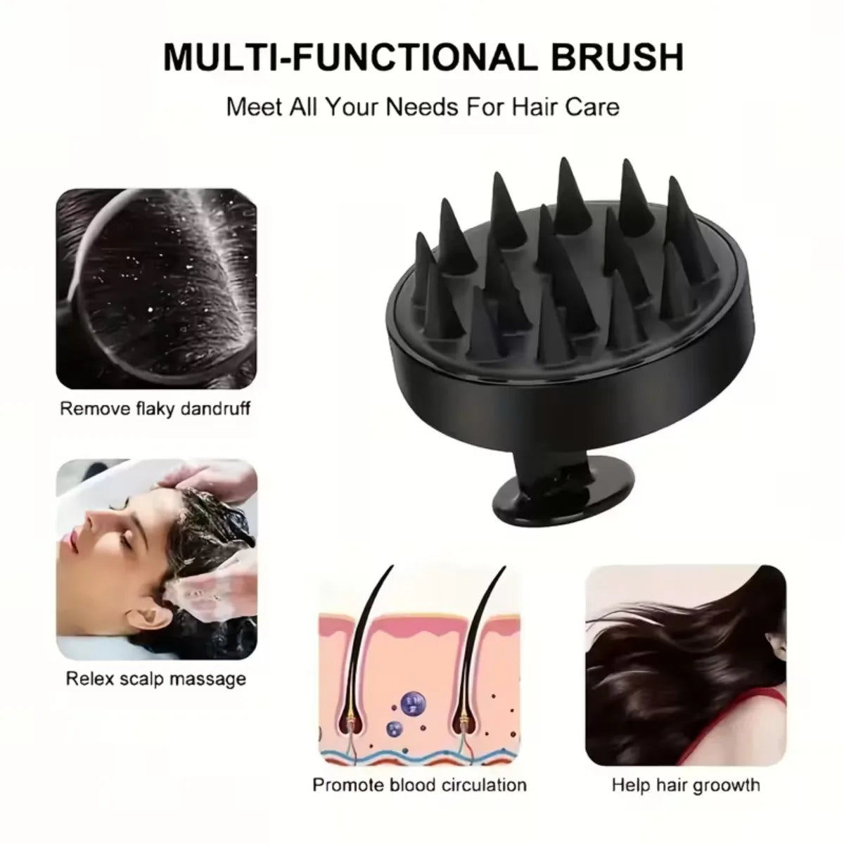 Juego de 4 Cepillos Exfoliantes de Silicona para el Cuerpo