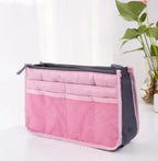 Bolsa de Maquillaje Multifuncional de Gran Capacidad | Doble Cremallera y Múltiples Bolsillos
