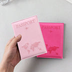Funda de pasaporte de cuero PU para hombres y mujeres.