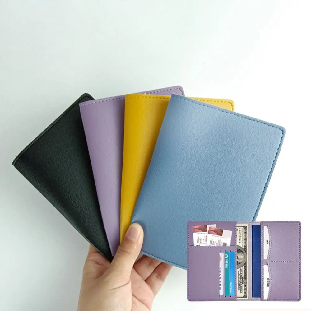Funda para Pasaporte de Viaje en PU | Porta Pasaporte con Ranuras para Tarjetas y Billetes