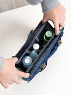 Bolsa de Maquillaje Multifuncional de Gran Capacidad | Doble Cremallera y Múltiples Bolsillos