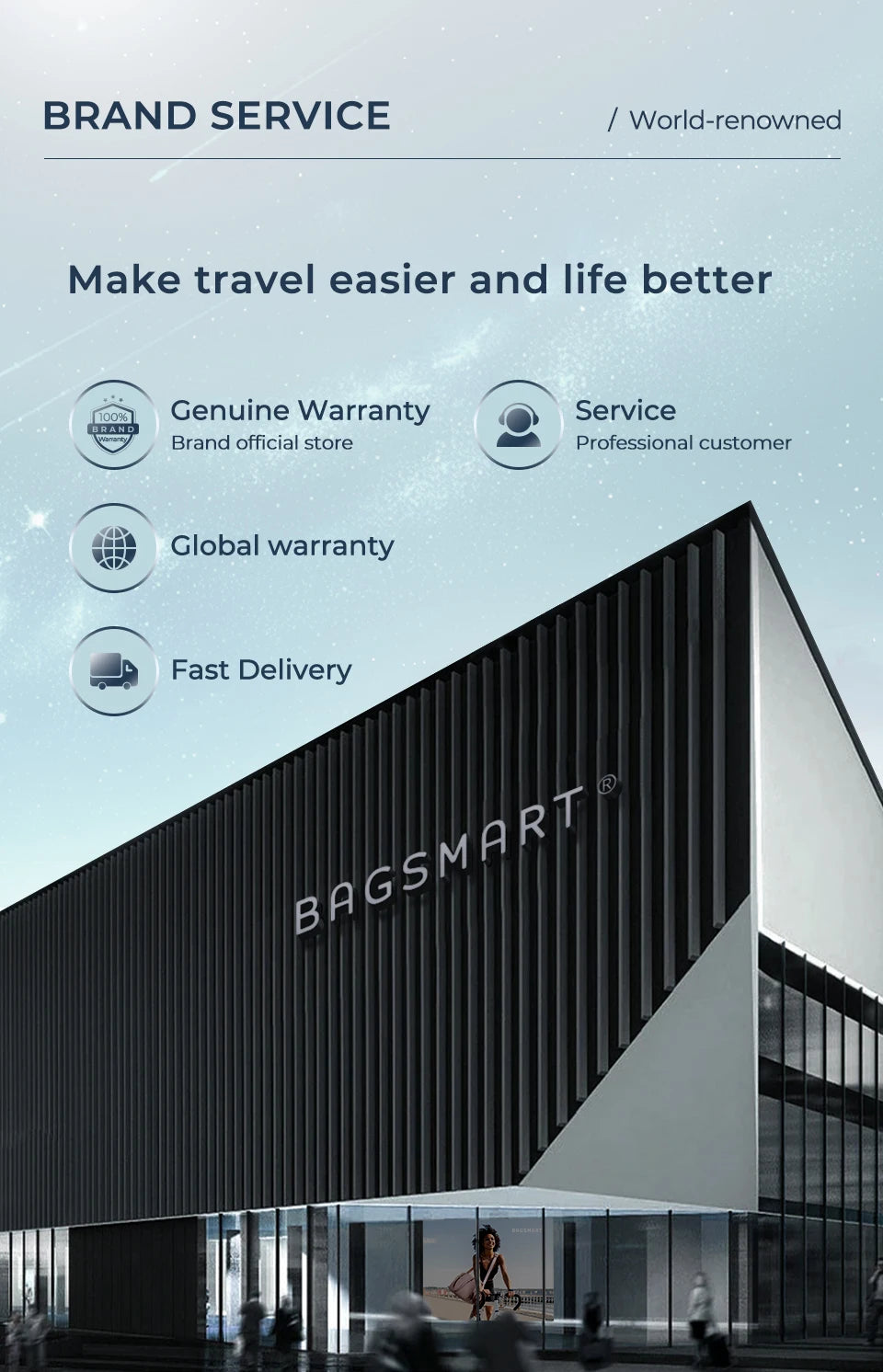 BAGSMART-mochilas informales para ordenador portátil para mujer