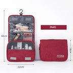Neceser plegable, organizador, almacenamiento colgante, estuche de maquillaje para baño, bolsa de cosméticos, viaje para viajes de negocios