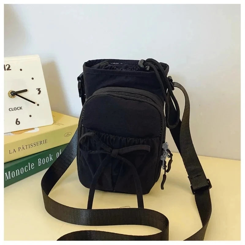 Nueva Bolsa Ligera para Teléfono Móvil, para Mujer, Deportiva, para Ciclismo, con Porta Botella de Agua, para Viajes, Diseño con Nudos